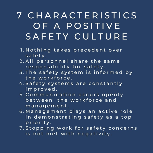 7 Characteristics of Positive Safety Culture